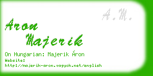 aron majerik business card